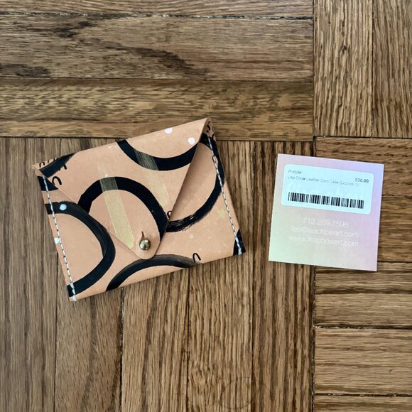 Lisa Chow Leather Card Case - Licorice Spots - Picture 4 of 4